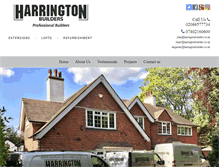 Tablet Screenshot of harringtonbuilders.co.uk